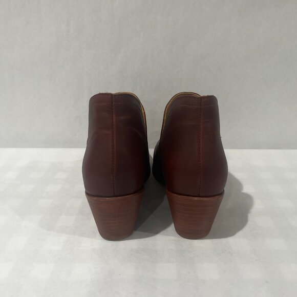 Nisolo Women's Mia Ankle Bootie Boot Leather Brown Maroon 1” Heel Size 8 US - Picture 3 of 10